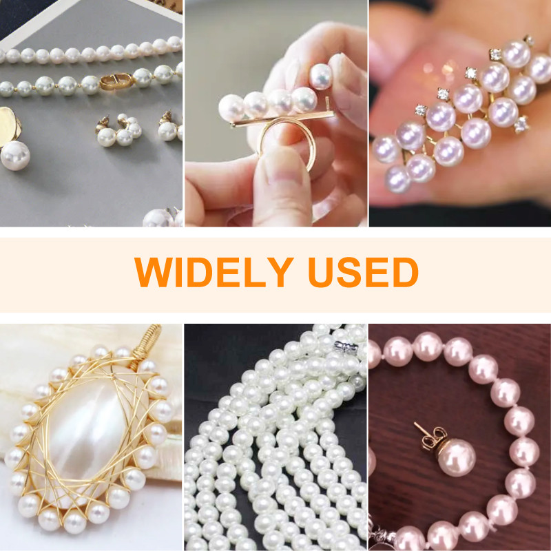 1000 τεμάχια 3-10mm στρογγυλό σχήμα ABS μαργαριταρένιες χάντρες για χάντρες πλαστικές χάντρες χωρικής παραγωγής DIY χειροκόλληση