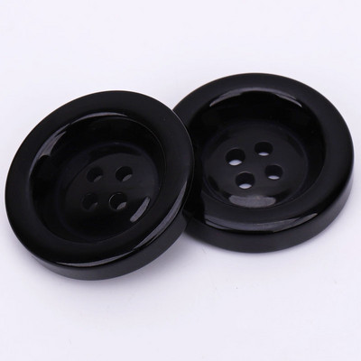 Πλαστική ρητίνη 30 χιλιοστών στρογγυλά κουμπιά Μαύρο λευκό κουμπί για ράψιμο Scrapbooking Κεντήματα DIY Craft Χειροποίητο Πουλόβερ Ρούχα