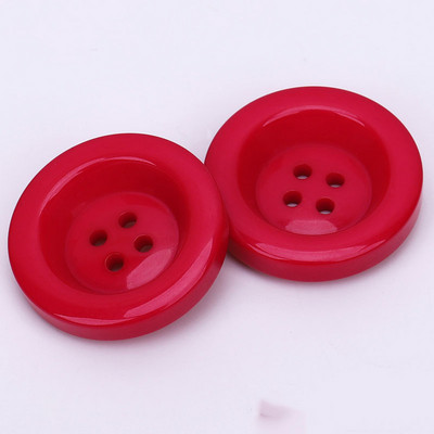 Πλαστική ρητίνη 30 χιλιοστών στρογγυλά κουμπιά Μαύρο λευκό κουμπί για ράψιμο Scrapbooking Κεντήματα DIY Craft Χειροποίητο Πουλόβερ Ρούχα