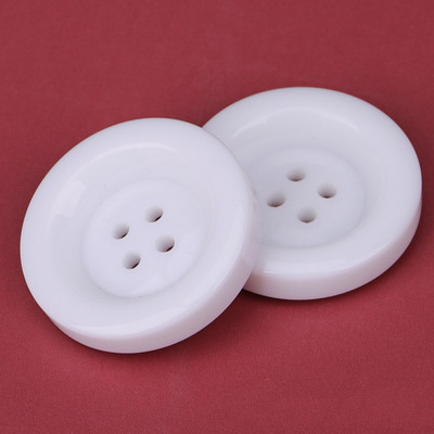 Πλαστική ρητίνη 30 χιλιοστών στρογγυλά κουμπιά Μαύρο λευκό κουμπί για ράψιμο Scrapbooking Κεντήματα DIY Craft Χειροποίητο Πουλόβερ Ρούχα