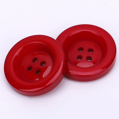 Πλαστική ρητίνη 30 χιλιοστών στρογγυλά κουμπιά Μαύρο λευκό κουμπί για ράψιμο Scrapbooking Κεντήματα DIY Craft Χειροποίητο Πουλόβερ Ρούχα