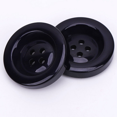 Πλαστική ρητίνη 30 χιλιοστών στρογγυλά κουμπιά Μαύρο λευκό κουμπί για ράψιμο Scrapbooking Κεντήματα DIY Craft Χειροποίητο Πουλόβερ Ρούχα