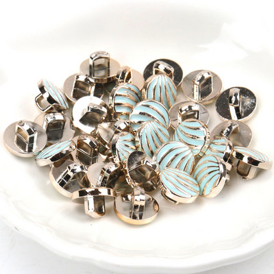 Ακρυλικά επιχρυσωμένα κουμπιά Αξεσουάρ ενδυμάτων DIY Ραπτική Είδη Ζωγραφική Χειροποίητη Διακόσμηση σπιτιού 10~14mm 10τμχ