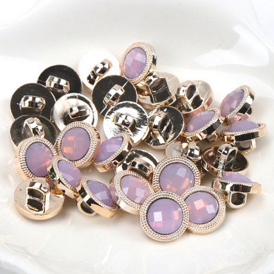 Ακρυλικά επιχρυσωμένα κουμπιά Αξεσουάρ ενδυμάτων DIY Ραπτική Είδη Ζωγραφική Χειροποίητη Διακόσμηση σπιτιού 10~14mm 10τμχ