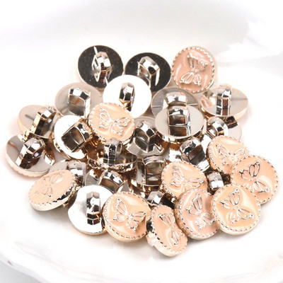 Ακρυλικά επιχρυσωμένα κουμπιά Αξεσουάρ ενδυμάτων DIY Ραπτική Είδη Ζωγραφική Χειροποίητη Διακόσμηση σπιτιού 10~14mm 10τμχ