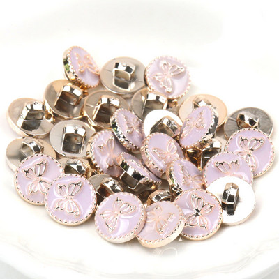 Ακρυλικά επιχρυσωμένα κουμπιά Αξεσουάρ ενδυμάτων DIY Ραπτική Είδη Ζωγραφική Χειροποίητη Διακόσμηση σπιτιού 10~14mm 10τμχ