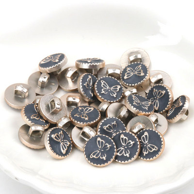 Ακρυλικά επιχρυσωμένα κουμπιά Αξεσουάρ ενδυμάτων DIY Ραπτική Είδη Ζωγραφική Χειροποίητη Διακόσμηση σπιτιού 10~14mm 10τμχ