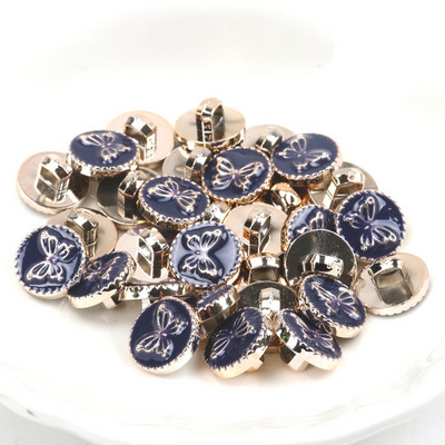Ακρυλικά επιχρυσωμένα κουμπιά Αξεσουάρ ενδυμάτων DIY Ραπτική Είδη Ζωγραφική Χειροποίητη Διακόσμηση σπιτιού 10~14mm 10τμχ