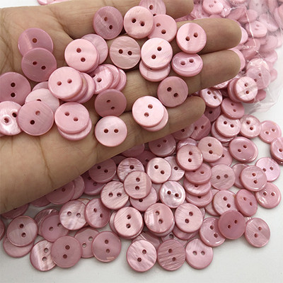 10 gab. Dabīgs perlamutra 2 caurumu pogas krekls Trikotāžas Cepures Šūšanas Piederumi DIY albums T-krekls Amatniecība Rotājumi