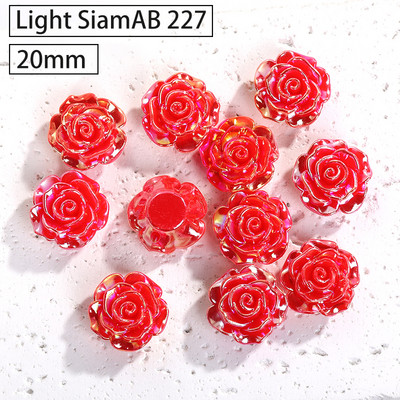 50 τμχ Τρισδιάστατο λευκό μαργαριτάρι Λευκή καμέλια κουμπιά ραψίματος Ροζ λουλούδια Ρητίνη νυχιών τέχνης Rhinestone DIY κοσμήματα Σκουλαρίκια διακόσμηση Χαλαρές χάντρες