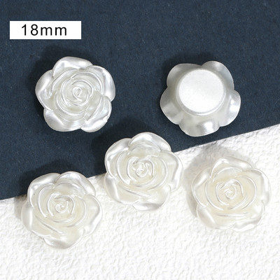 50 τμχ Τρισδιάστατο λευκό μαργαριτάρι Λευκή καμέλια κουμπιά ραψίματος Ροζ λουλούδια Ρητίνη νυχιών τέχνης Rhinestone DIY κοσμήματα Σκουλαρίκια διακόσμηση Χαλαρές χάντρες