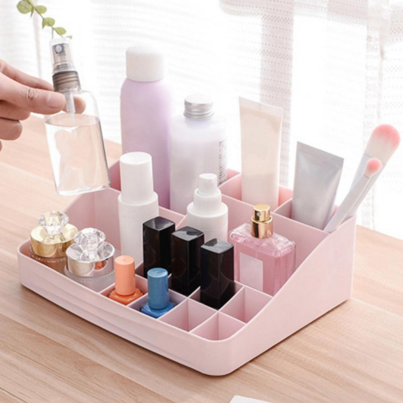 Mājas biroja galddatora dekoratīvās kosmētikas uzglabāšanas kastes plaukts, pašmāju dažādu lietu organizators 2019