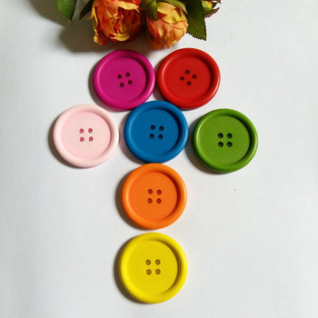 10 бр./лот 40 мм 4 дупки Големи дървени копчета аксесоари за облекло Шиене на копчета за занаяти Скрапбукинг декоративни копчета