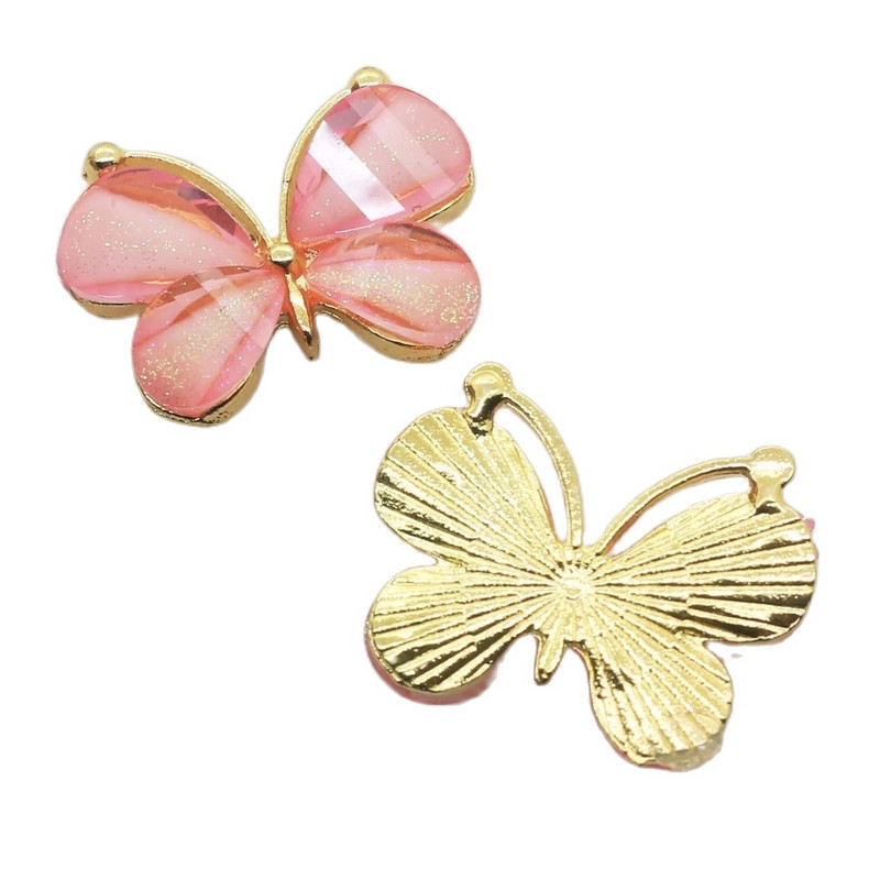 10 τμχ/παρτίδα Χειροποίητο διακοσμητικό DIY Μεταλλικά κουμπιά πεταλούδας για διακόσμηση γάμου από κράμα δώρου Ρούχα Scrapbooking Αξεσουάρ