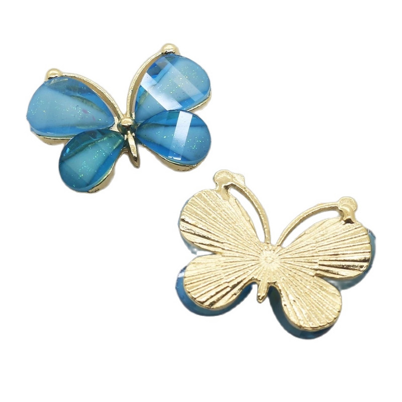 10 τμχ/παρτίδα Χειροποίητο διακοσμητικό DIY Μεταλλικά κουμπιά πεταλούδας για διακόσμηση γάμου από κράμα δώρου Ρούχα Scrapbooking Αξεσουάρ