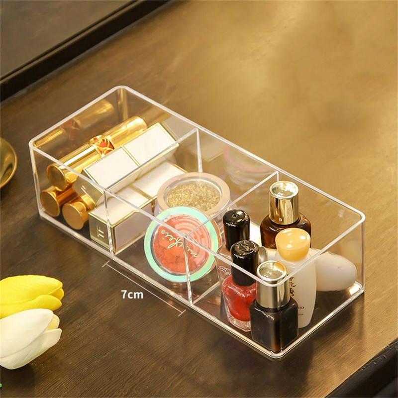 Aplauzuma glabāšanas kaste caurspīdīga akrila aplauzuma slāņveida uzglabāšanas kaste, kosmētikas konteiners lūpu krāsas statīva futrālis USB datu kabeļa organizatori