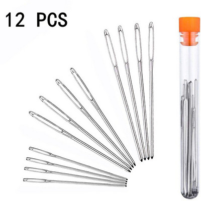 10 gab. Ādas amatniecības DIY roku šūšanas adata BigEye manuāla izšūšanas rīks Audums Krusts, neass pints adāmadatas uzpirksteņu komplekti