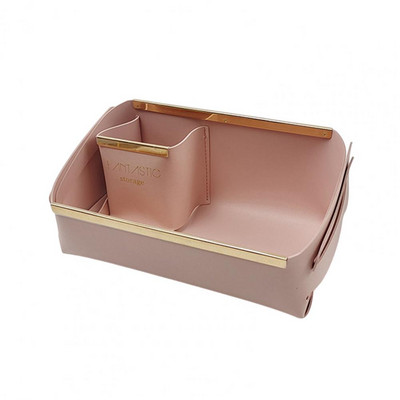 Galddatora glabāšanas kastes kosmētikas organizators vienkrāsains saliekams mākslīgās ādas salokāms kosmētikas kosmētikas glabāšanas futrālis