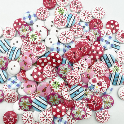 Jauna 15 mm maisījuma apaļa poga, monogramma Ziemassvētku svītra, rūtainā poga Love Scrapbooking kāzu dekoriem, šūšanas piederumi