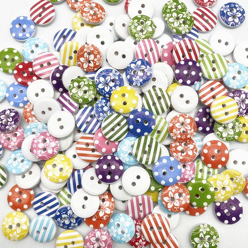 Jauna 15 mm maisījuma apaļa poga, monogramma Ziemassvētku svītra, rūtainā poga Love Scrapbooking kāzu dekoriem, šūšanas piederumi