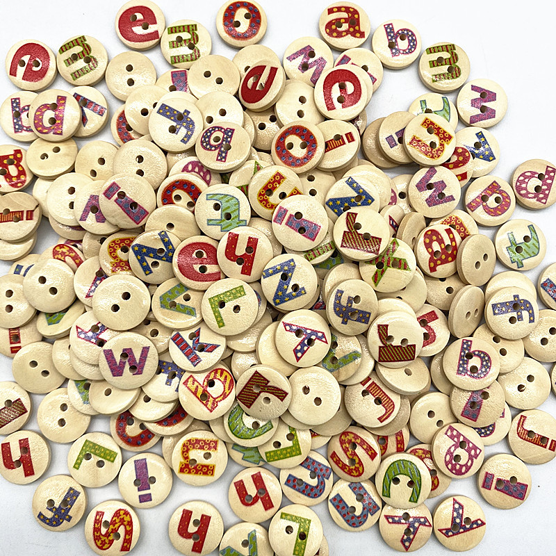 Jauna 15 mm maisījuma apaļa poga, monogramma Ziemassvētku svītra, rūtainā poga Love Scrapbooking kāzu dekoriem, šūšanas piederumi