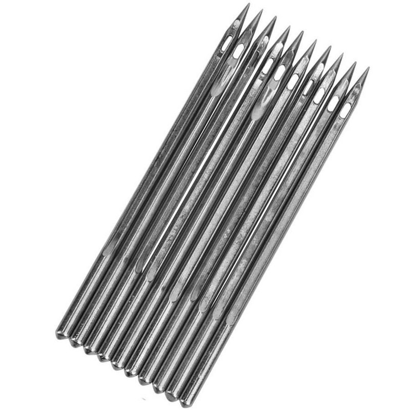 10Gb SL-18 SL-26 Sudraba nerūsējošā tērauda apavu remonta adatu šujmašīna Adata DIY Ādas amatniecība Instrumentu apavu remonta adatu komplekts