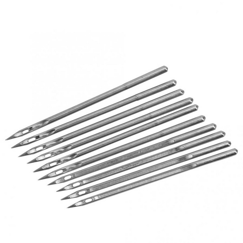 10Gb SL-18 SL-26 Sudraba nerūsējošā tērauda apavu remonta adatu šujmašīna Adata DIY Ādas amatniecība Instrumentu apavu remonta adatu komplekts