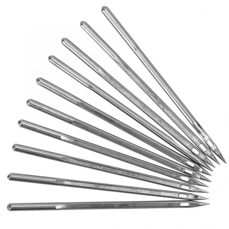 10Gb SL-18 SL-26 Sudraba nerūsējošā tērauda apavu remonta adatu šujmašīna Adata DIY Ādas amatniecība Instrumentu apavu remonta adatu komplekts