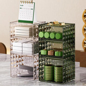 Aplauzuma organizators Atkārtoti lietojams caurspīdīgs kosmētikas uzglabāšanas kastītis grims uzglabāšanas vitrīnas kubs korektoriem lūpu krāsas lūpu laineri utt