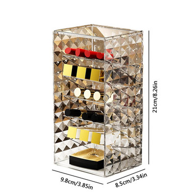 Aplauzuma organizators Atkārtoti lietojams caurspīdīgs kosmētikas uzglabāšanas kastītis grims uzglabāšanas vitrīnas kubs korektoriem lūpu krāsas lūpu laineri utt