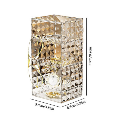 Aplauzuma organizators Atkārtoti lietojams caurspīdīgs kosmētikas uzglabāšanas kastītis grims uzglabāšanas vitrīnas kubs korektoriem lūpu krāsas lūpu laineri utt