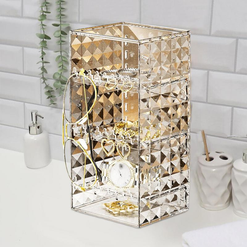 Aplauzuma organizators Atkārtoti lietojams caurspīdīgs kosmētikas uzglabāšanas kastītis grims uzglabāšanas vitrīnas kubs korektoriem lūpu krāsas lūpu laineri utt