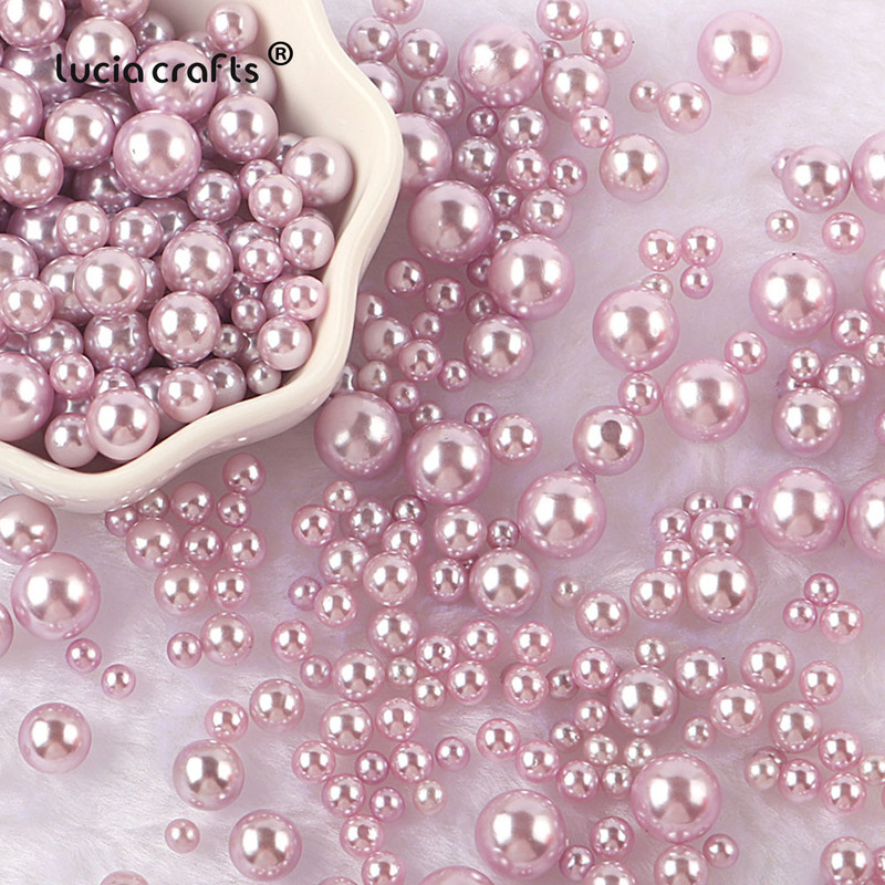 10g Mix Siz 3-10mm Bez cauruma ABS imitācijas apaļas pērļu pērlītes nagu mākslas krelles DIY rotaslietām. Atklājumi Apģērba dekors F0912
