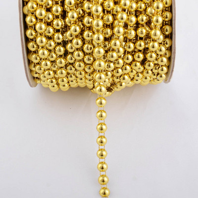 3 γιάρδες πλάτος 6 χιλιοστά ABS Μισόστρογγυλη επίπεδη πλάτη απομίμηση μαργαριταριών χάντρες Αλυσίδα ραψίματος Διακοσμητικό κέικ Διακοσμητικό μακιγιάζ και συνθέσεις γάμου