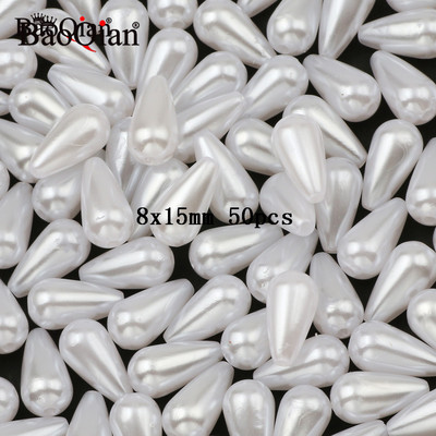 Bēšs balts ar caurumiem akrila imitācijas pērļu krelles dažādu formu brīvas krelles DIY amatniecības albuma dekorēšanai