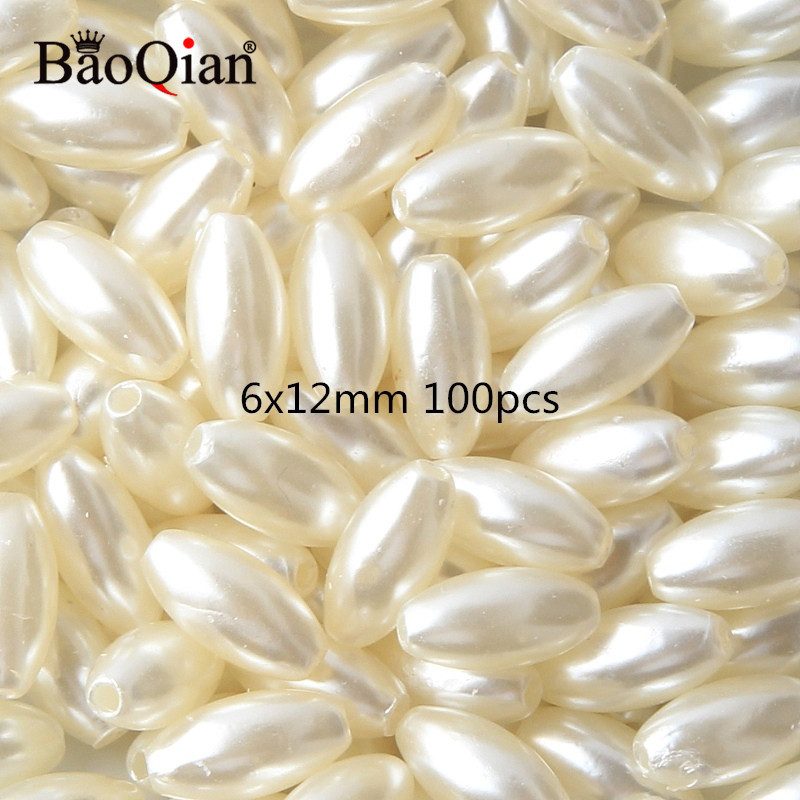 Bēšs balts ar caurumiem akrila imitācijas pērļu krelles dažādu formu brīvas krelles DIY amatniecības albuma dekorēšanai