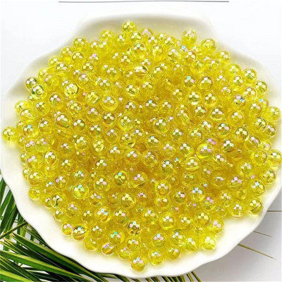 4/5/6/8/10MM Χονδρική AB Χρώμα στρογγυλές ακρυλικές χάντρες ίσια τρύπα διαφανές για κοσμήματα κατασκευής DIY βραχιόλι