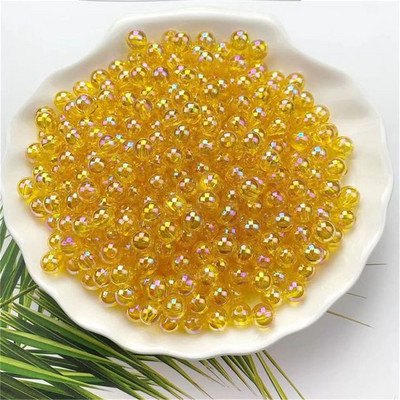 4/5/6/8/10MM Χονδρική AB Χρώμα στρογγυλές ακρυλικές χάντρες ίσια τρύπα διαφανές για κοσμήματα κατασκευής DIY βραχιόλι