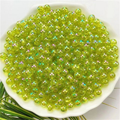4/5/6/8/10MM Χονδρική AB Χρώμα στρογγυλές ακρυλικές χάντρες ίσια τρύπα διαφανές για κοσμήματα κατασκευής DIY βραχιόλι