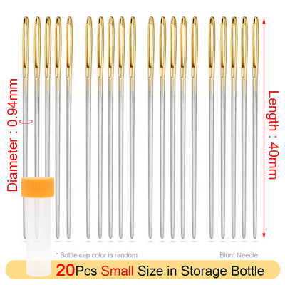 Bőr kézműves varrótű, kerek fejű, tompa tű, hegyes prizmás éles szerszám hímzéshez, arany farkú nagy szemű tűk