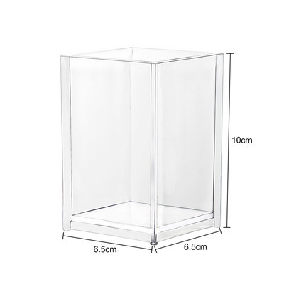 3 τρύπες Διαφανές καλλυντικό μακιγιάζ Ακρυλικό πινέλο μακιγιάζ Θήκη κουτιού μακιγιάζ Θήκη μακιγιάζ Πίνακας Organizer εργαλείο μακιγιάζ