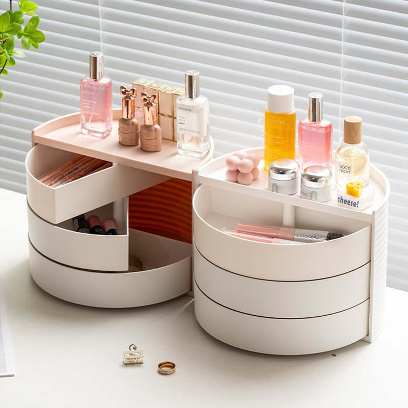 360 forgó sminkrendező doboz félkör alakú kozmetikai tároló doboz rúzs szemöldök multifunkcionális asztali rendszerező számára