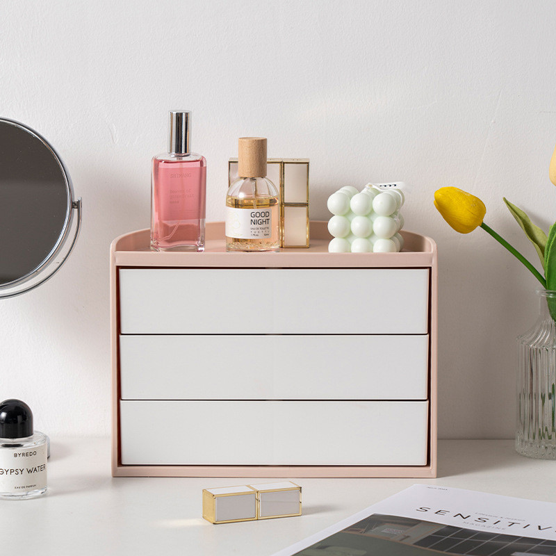 360 forgó sminkrendező doboz félkör alakú kozmetikai tároló doboz rúzs szemöldök multifunkcionális asztali rendszerező számára