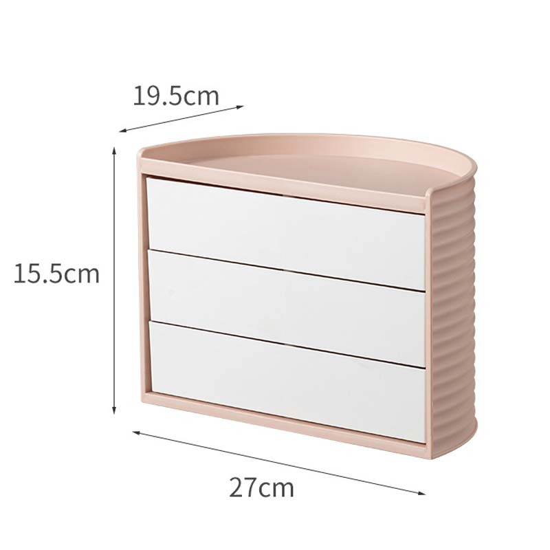 360 forgó sminkrendező doboz félkör alakú kozmetikai tároló doboz rúzs szemöldök multifunkcionális asztali rendszerező számára