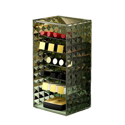 1 gabala kosmētikas uzglabāšanas kaste, izturīga ABS slīpā dizaina kosmētikas organizētāji, daudzfunkcionāls darbvirsmas zīmuļa futrālis lūpu krāsas turētājs