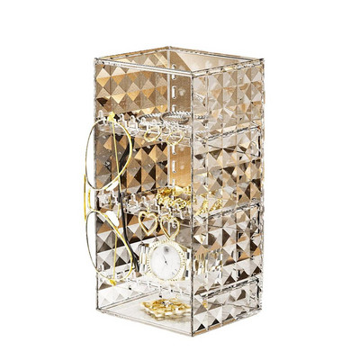 1 gabala kosmētikas uzglabāšanas kaste, izturīga ABS slīpā dizaina kosmētikas organizētāji, daudzfunkcionāls darbvirsmas zīmuļa futrālis lūpu krāsas turētājs