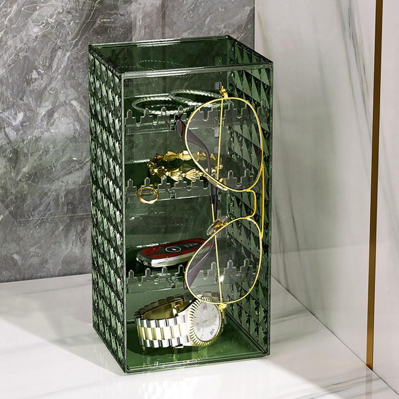 1 gabala kosmētikas uzglabāšanas kaste, izturīga ABS slīpā dizaina kosmētikas organizētāji, daudzfunkcionāls darbvirsmas zīmuļa futrālis lūpu krāsas turētājs