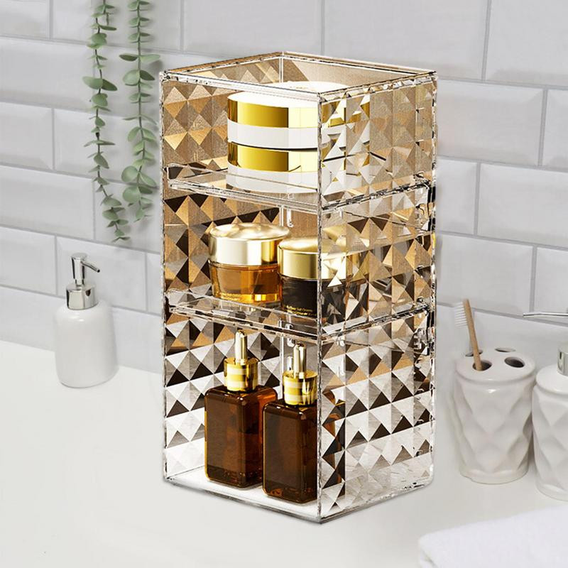 1 gabala kosmētikas uzglabāšanas kaste, izturīga ABS slīpā dizaina kosmētikas organizētāji, daudzfunkcionāls darbvirsmas zīmuļa futrālis lūpu krāsas turētājs