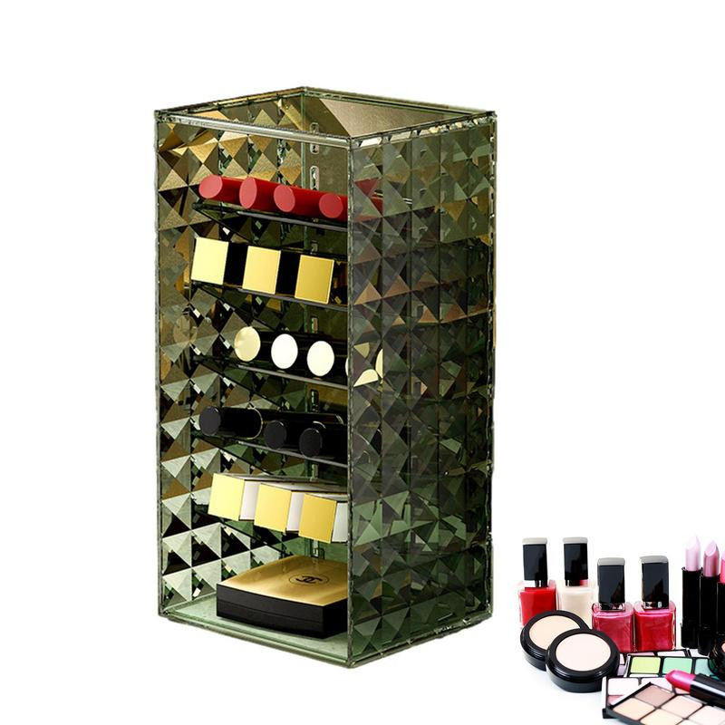 1 gabala kosmētikas uzglabāšanas kaste, izturīga ABS slīpā dizaina kosmētikas organizētāji, daudzfunkcionāls darbvirsmas zīmuļa futrālis lūpu krāsas turētājs