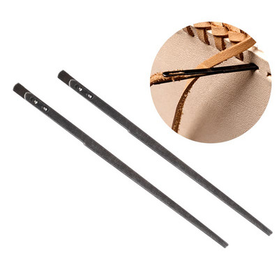 LMDZ ādas amatniecības rīks dubultā cauruma amerikāņu ādas auklas adata liela acs ādas adata roku šūšanas adata ar kafijas šļirci